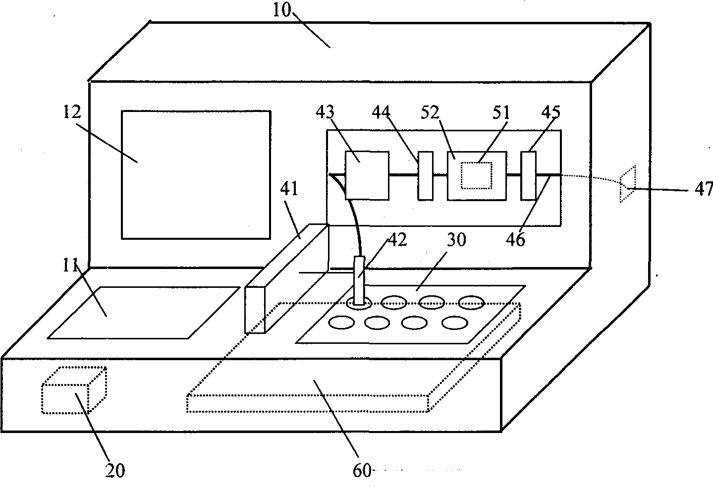 Real-time quantitative analysis method and instrument for piezoelectric gene diagnosis