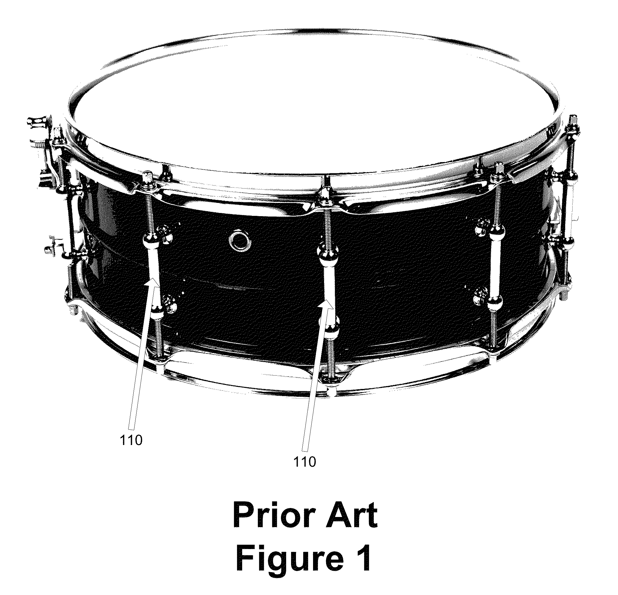 Drum mounting and tuning system providing unhindered and isolated resonance