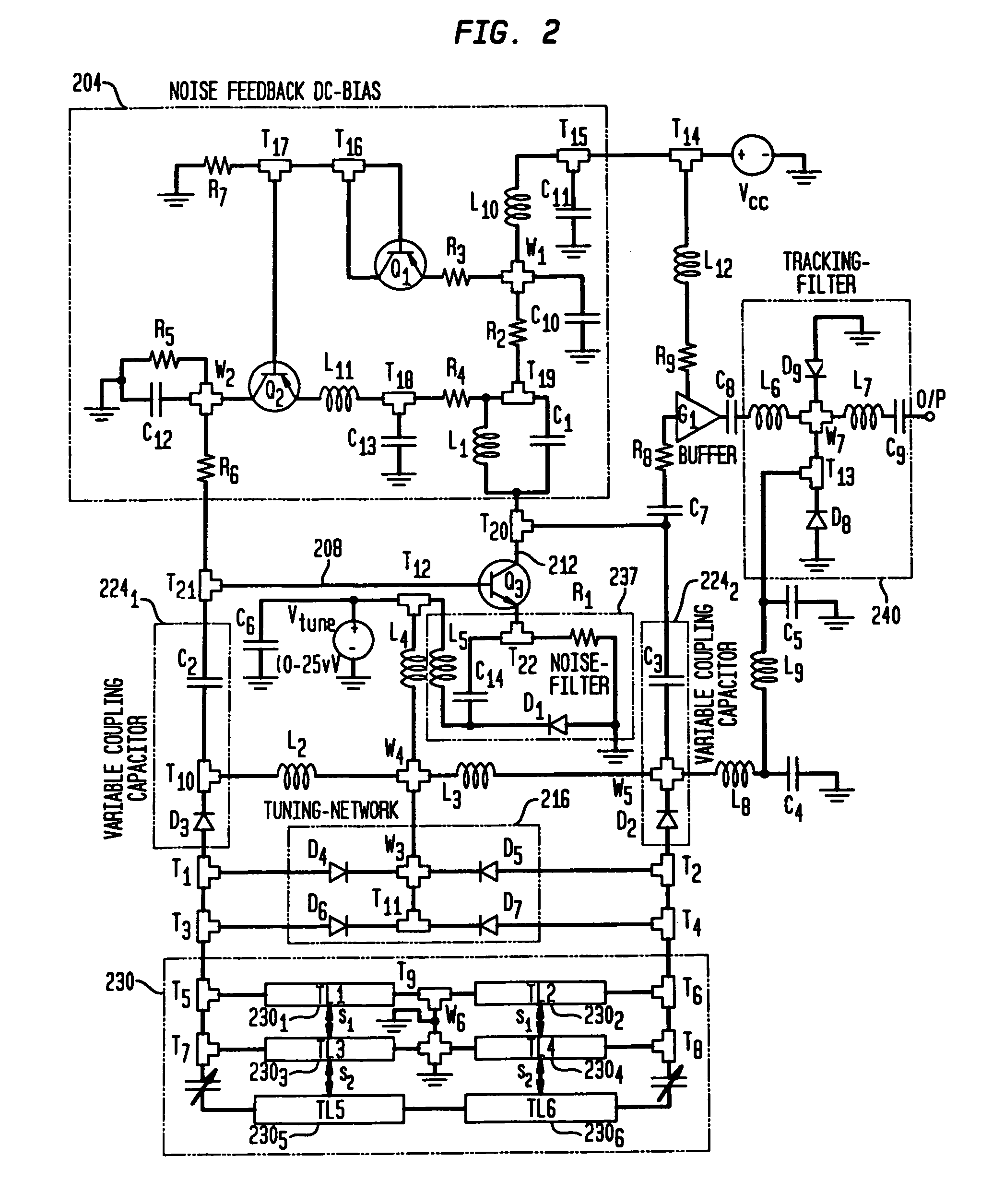 Wideband voltage controlled oscillator employing evanescent mode coupled-resonators