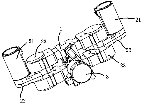 Water supply system for drug spraying unmanned aerial vehicle