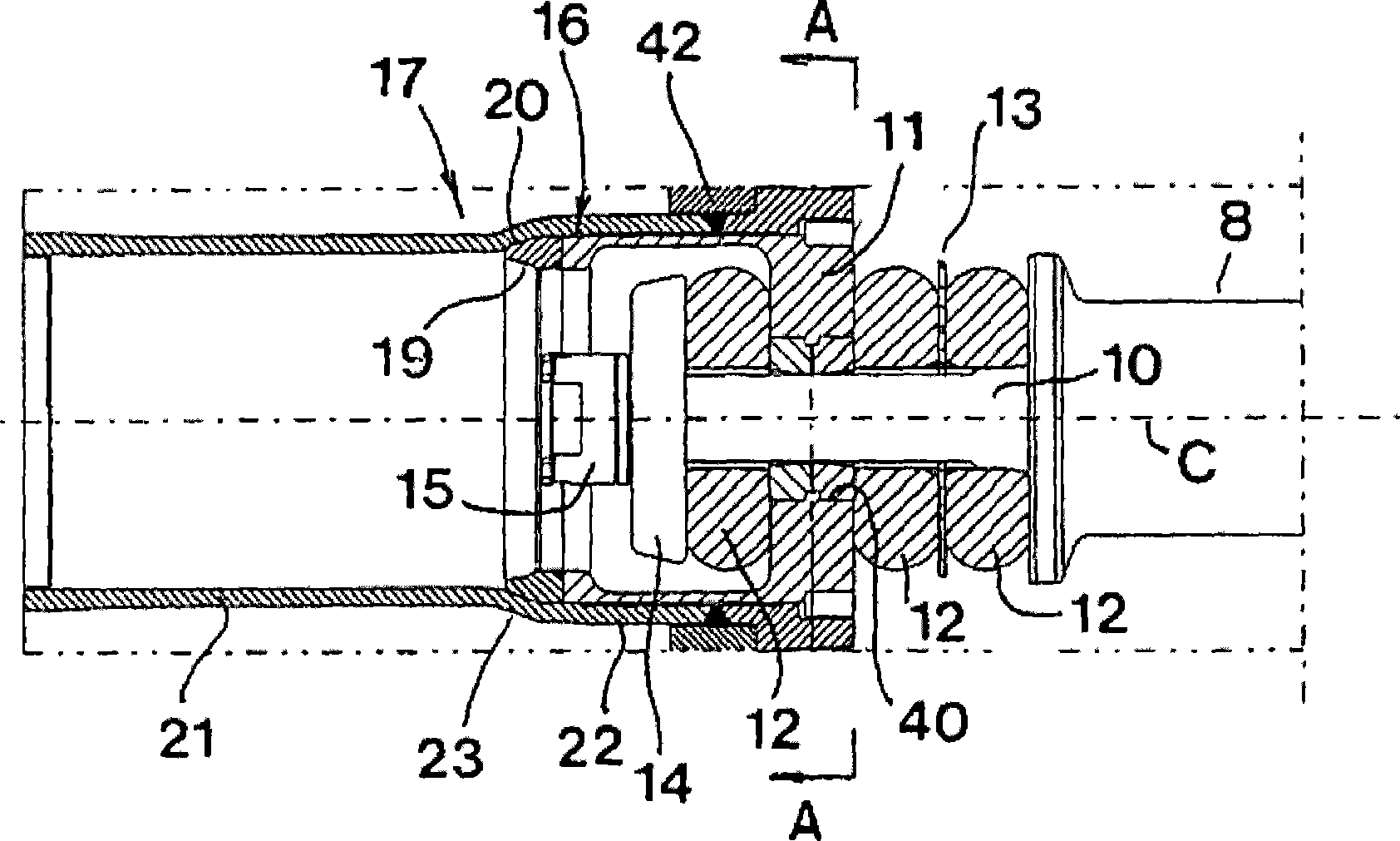 Towing arrangement and deformation tube in a railway vehicle coupling