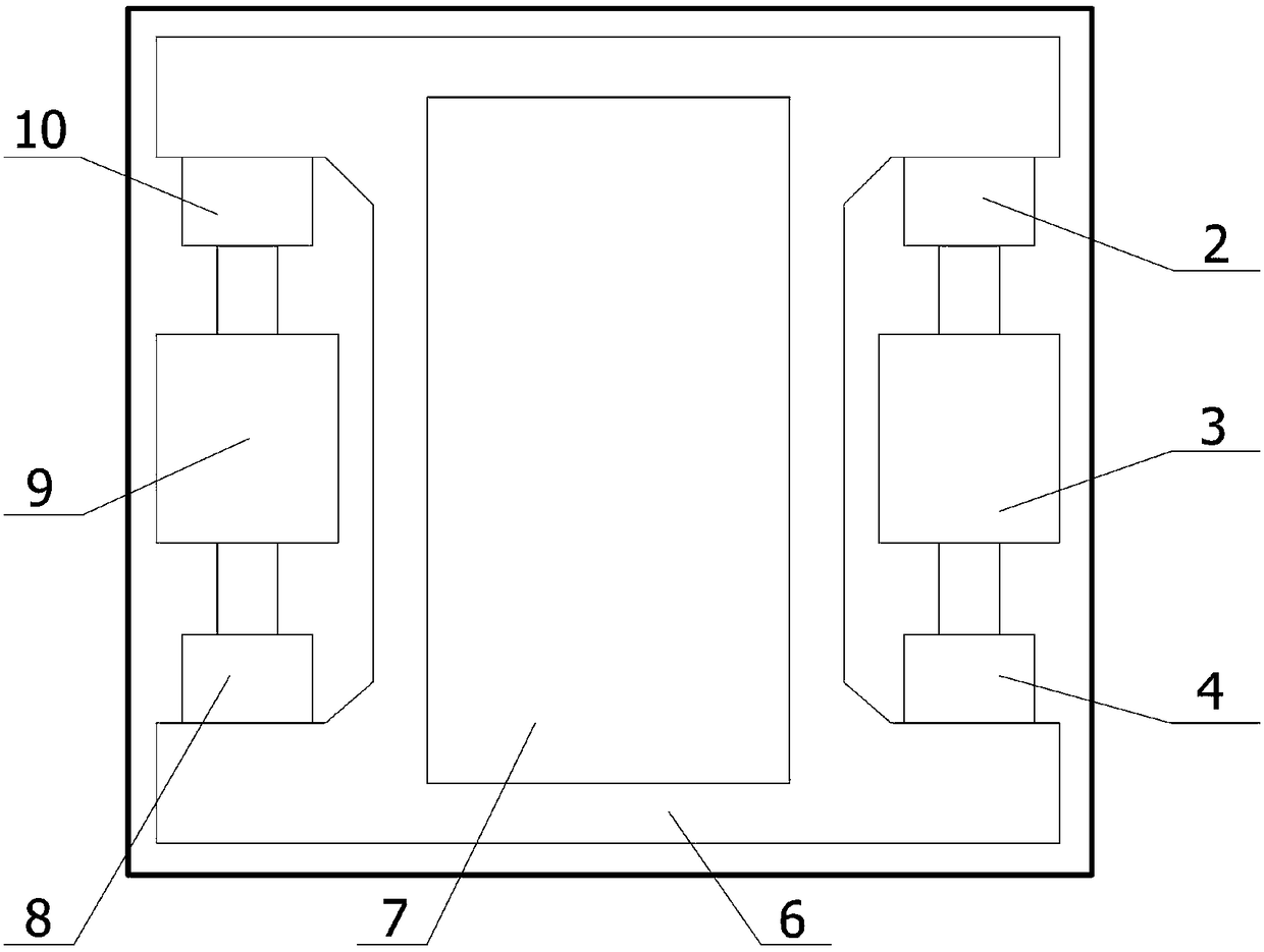 Super-gravity field high-frequency high-thrust single-degree-of-freedom horizontal vibrating table