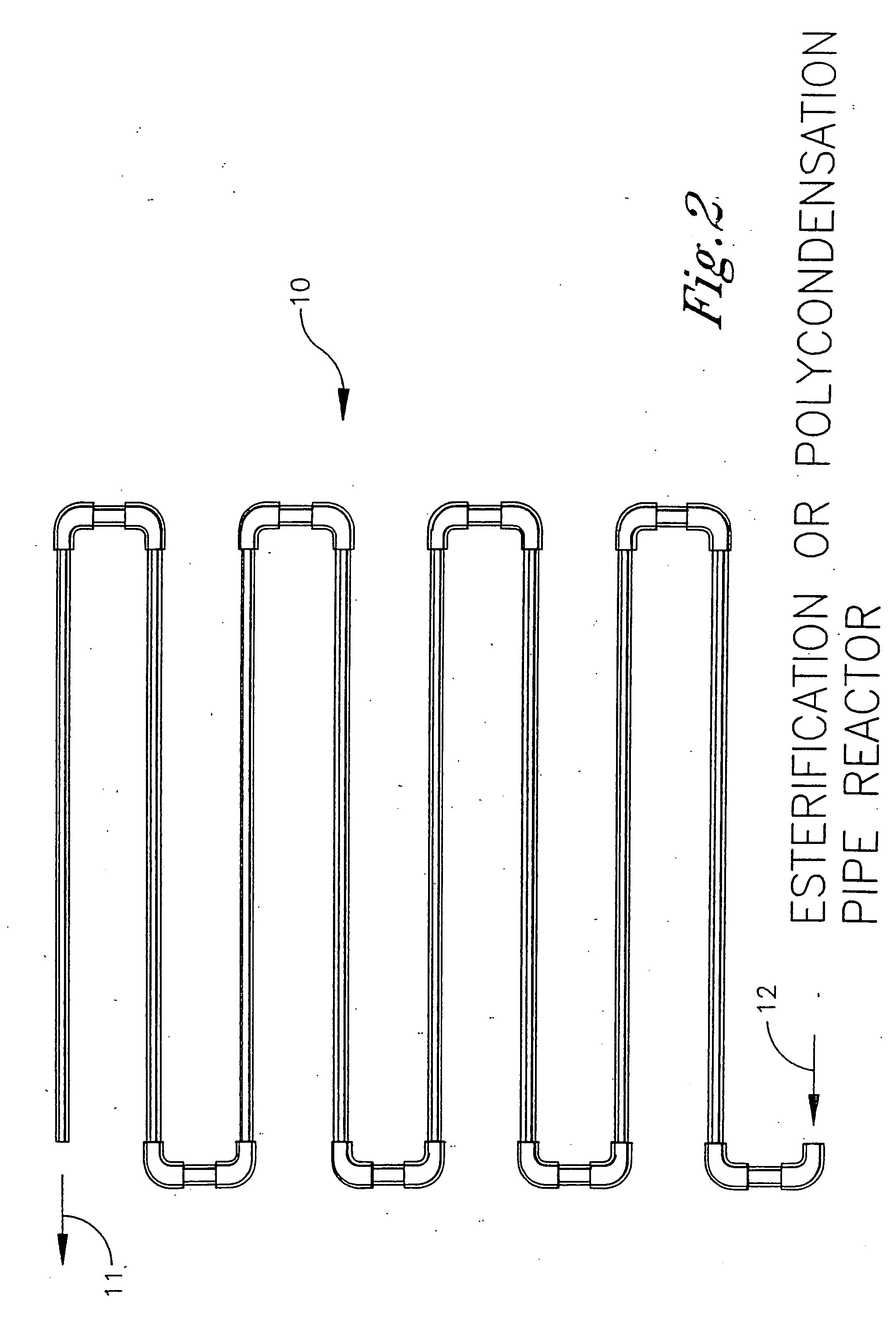 Polyester process using a pipe reactor