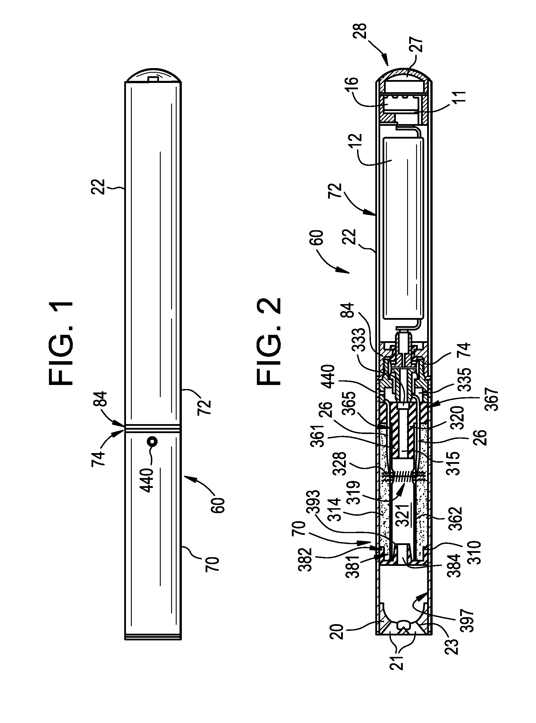 Ethanol-free gel formulation cartridge for e-vaping device