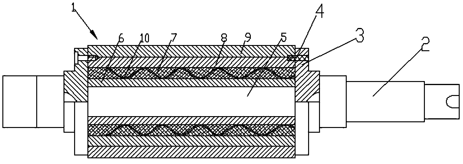 Extrusion roller for sizing machine