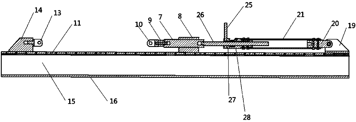 Portable device for external field load calibration/strength test of aircraft two-force rod