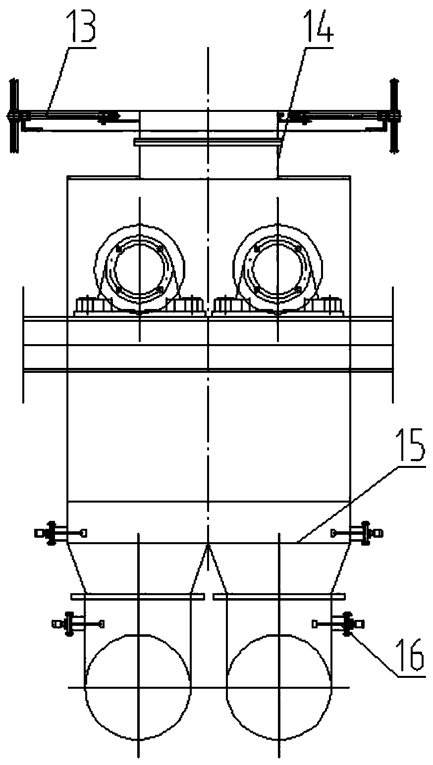 A double-tube powder quantitative feeding device