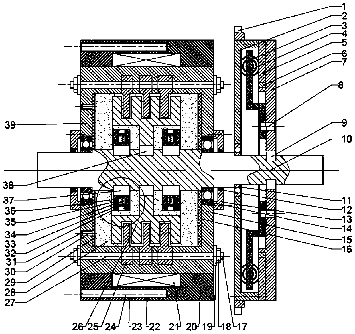 Semi-active control variable inertia dual mass flywheel based on magnetorheological fluid