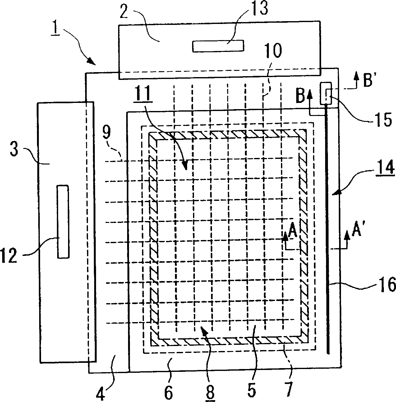 Displaying device and electronic apparatus