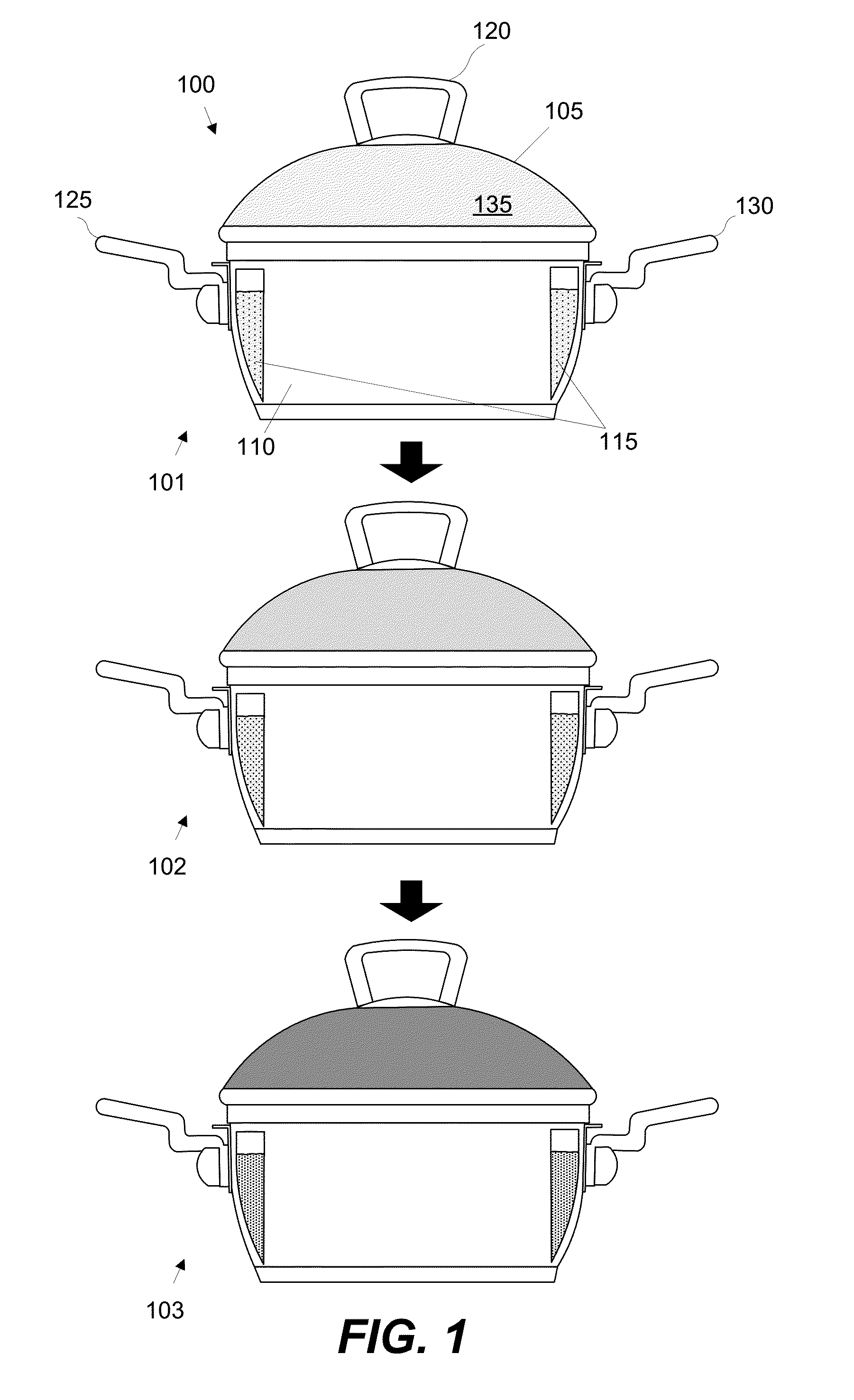 Click and lock cookware handles