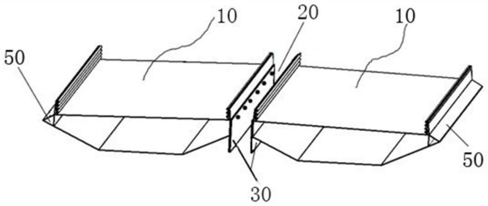 Inter-groove apron board for improving vortex vibration performance of double-amplitude bridge and double-amplitude bridge