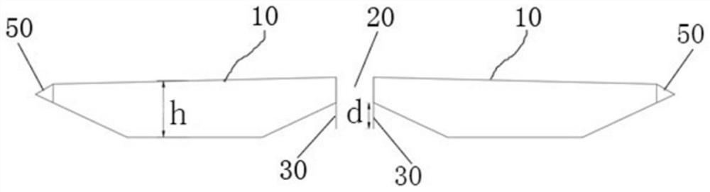 Inter-groove apron board for improving vortex vibration performance of double-amplitude bridge and double-amplitude bridge