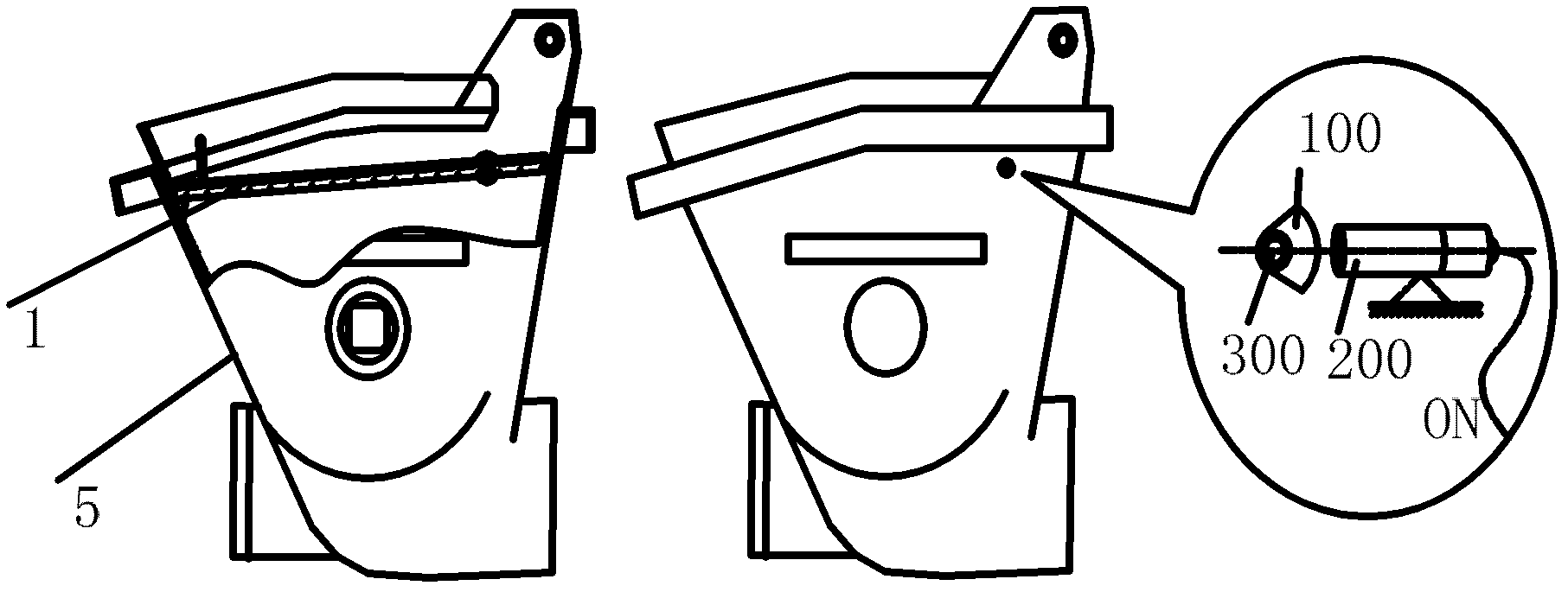 Screen cloth position detection device and equipment