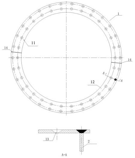 A kind of annular embedded structure of dry protection equipment of nuclear power plant