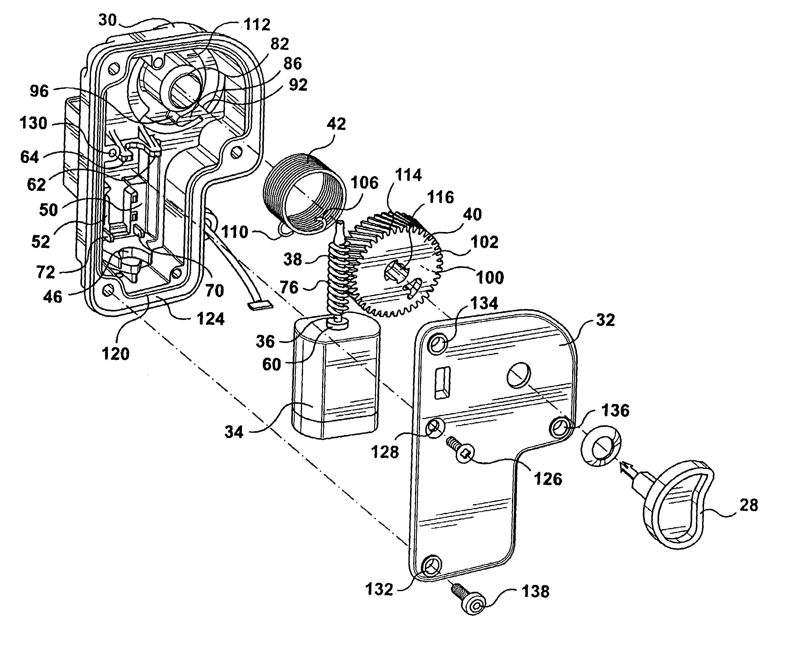 Power actuator for automotive closure latch