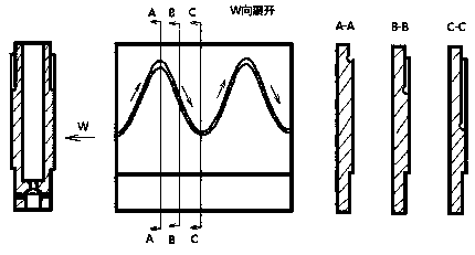 Reciprocating piston type internal combustion engine of crankless connecting rod mechanism