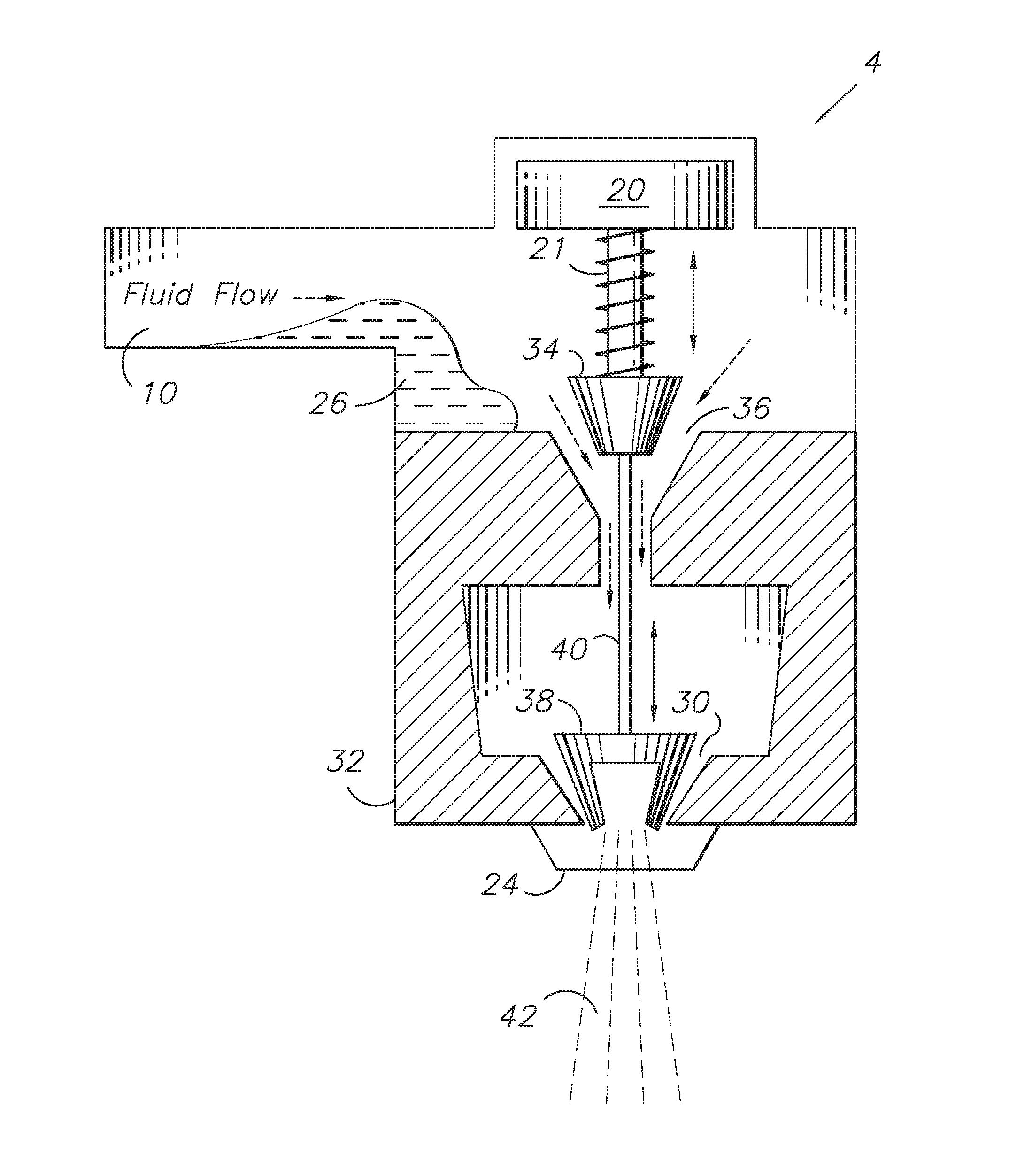 Interactive liquid spraying system and method