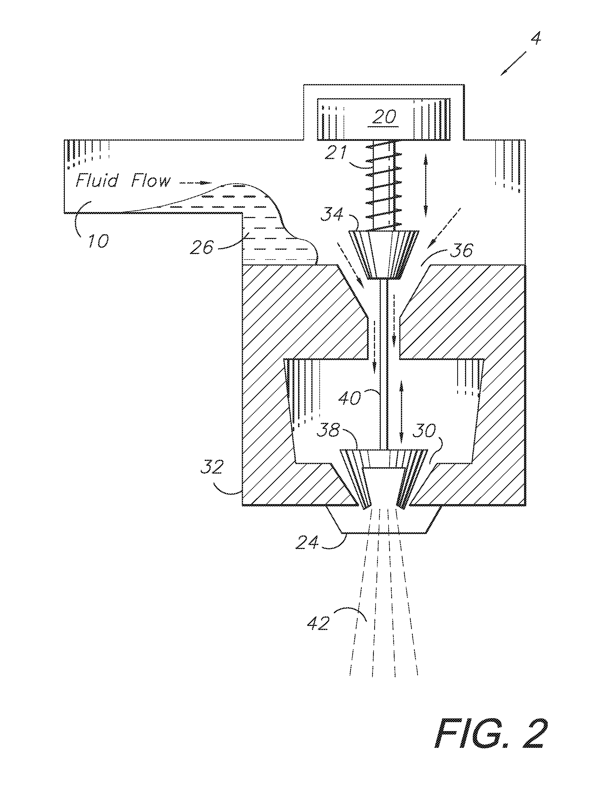 Interactive liquid spraying system and method