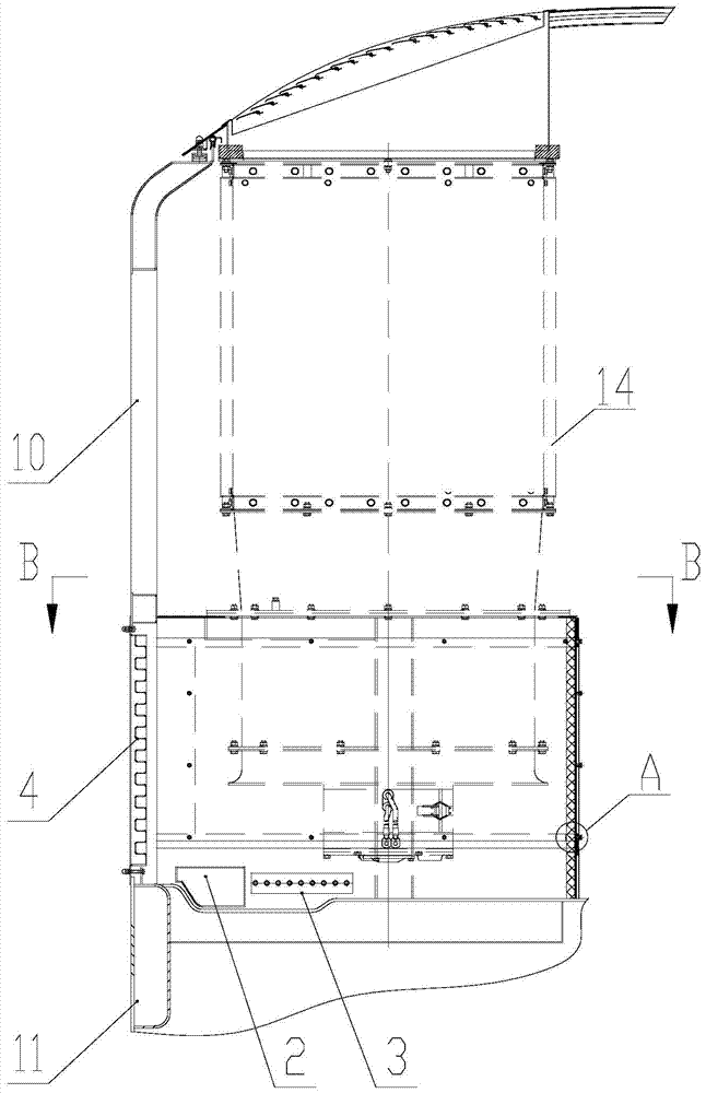 A vertical resistance brake mounting frame structure for a locomotive