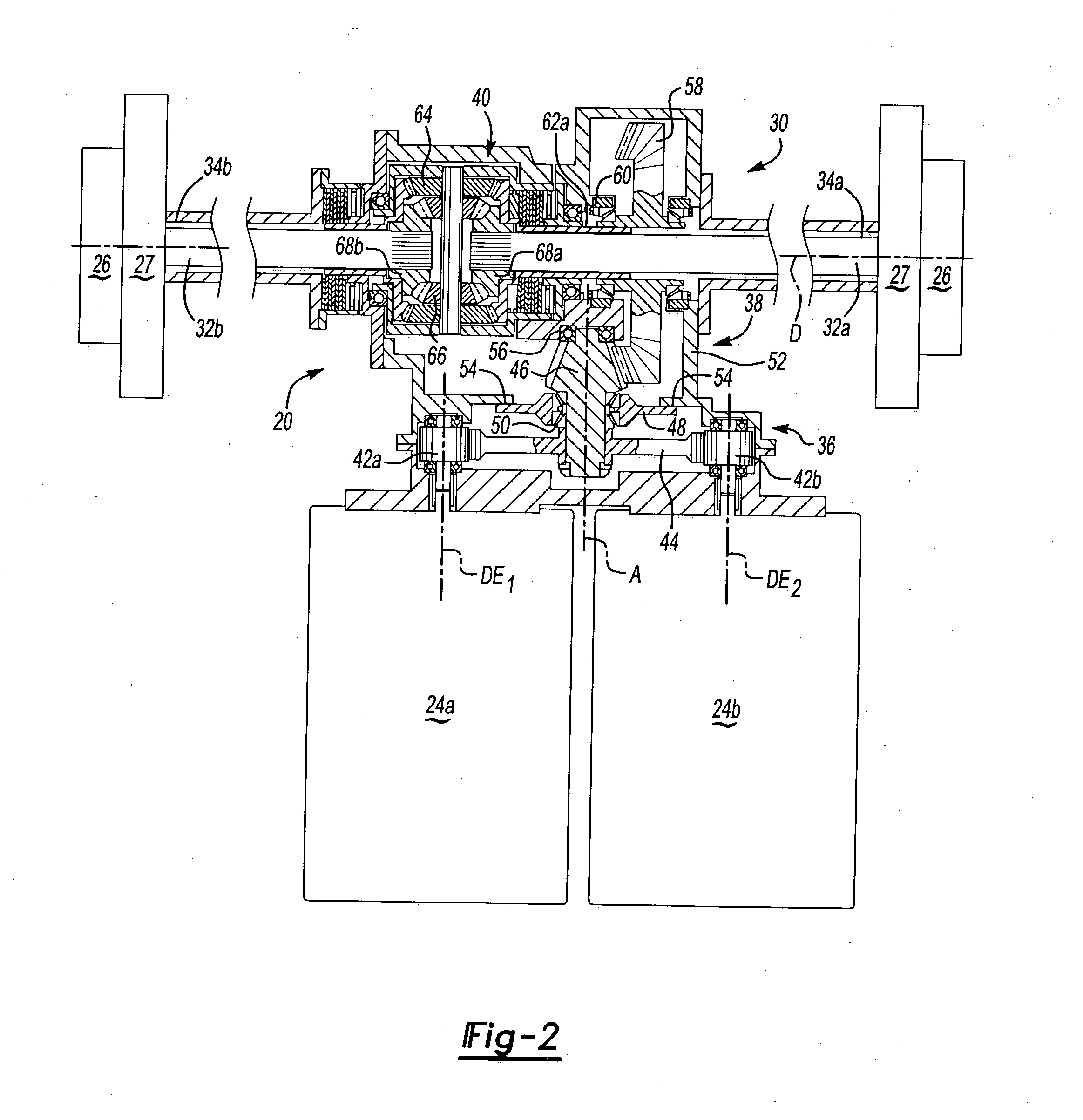 Axle assembly with transverse mounted electric motors