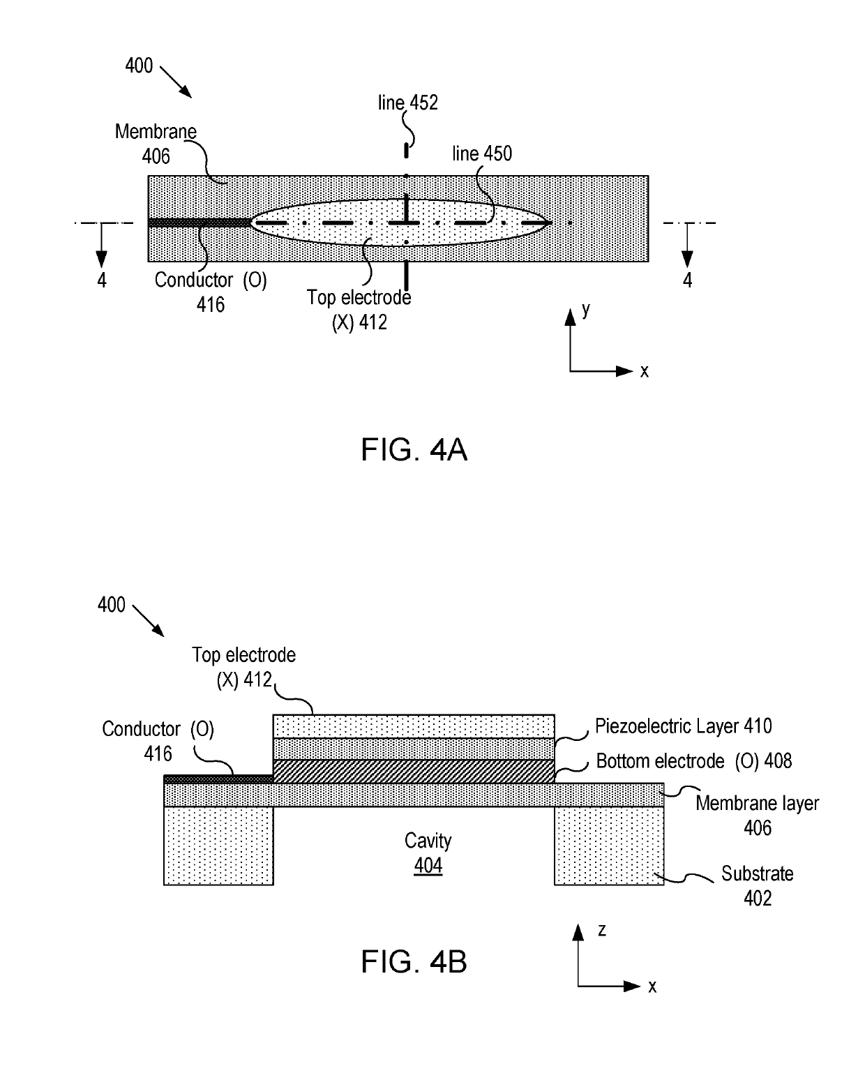 Imaging devices having piezoelectric transceivers