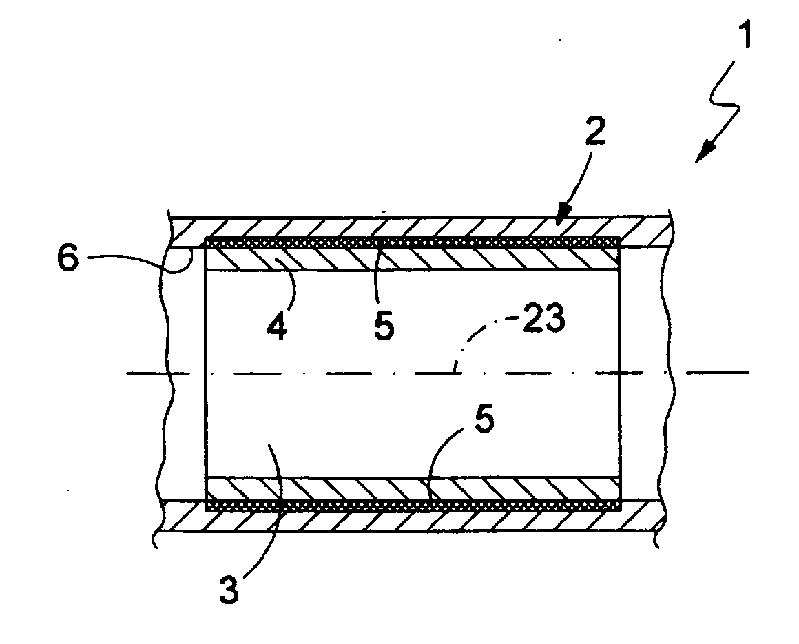 Exhaust gas treatment device and the respective manufacturing process