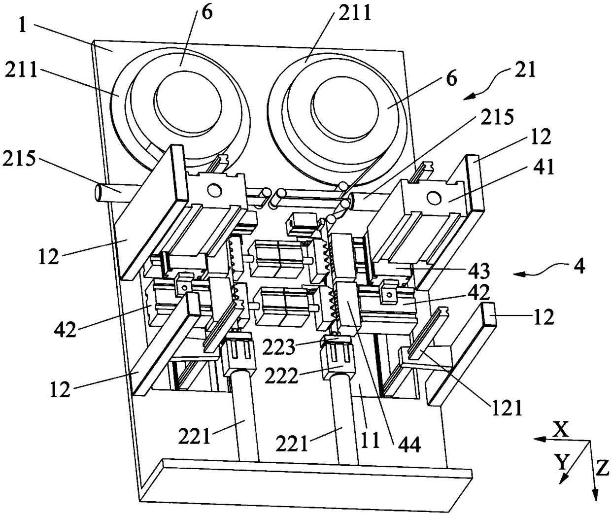 Adhesive pasting device