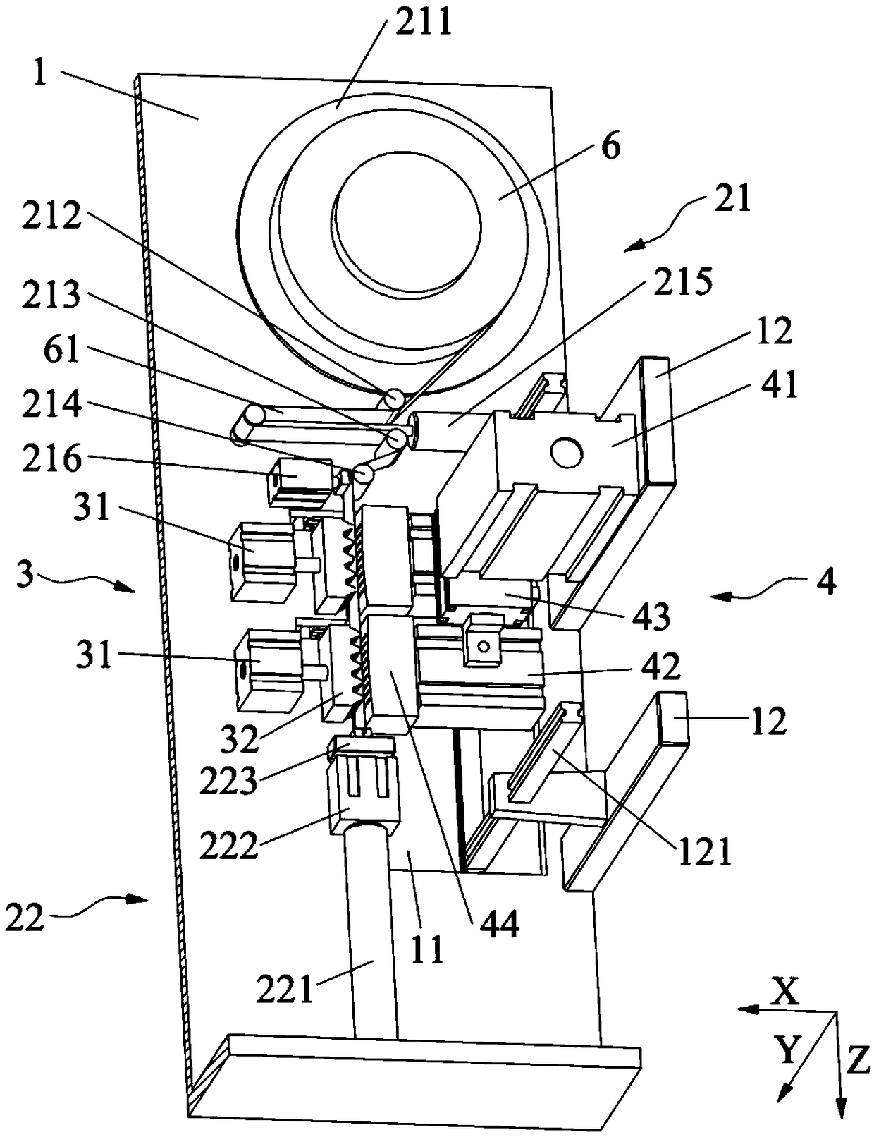 Adhesive pasting device