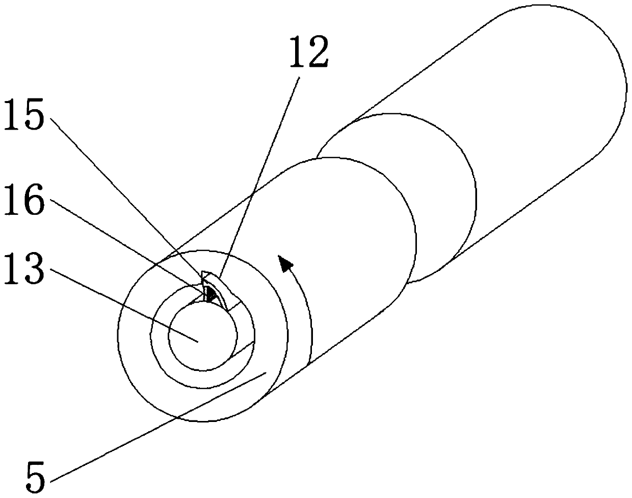 Composite cloth winding device