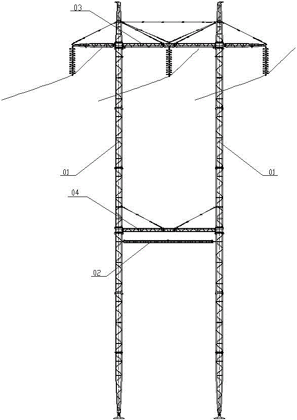 Wire lifting device of electric power rush repair tower