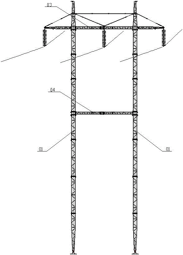 Wire lifting device of electric power rush repair tower