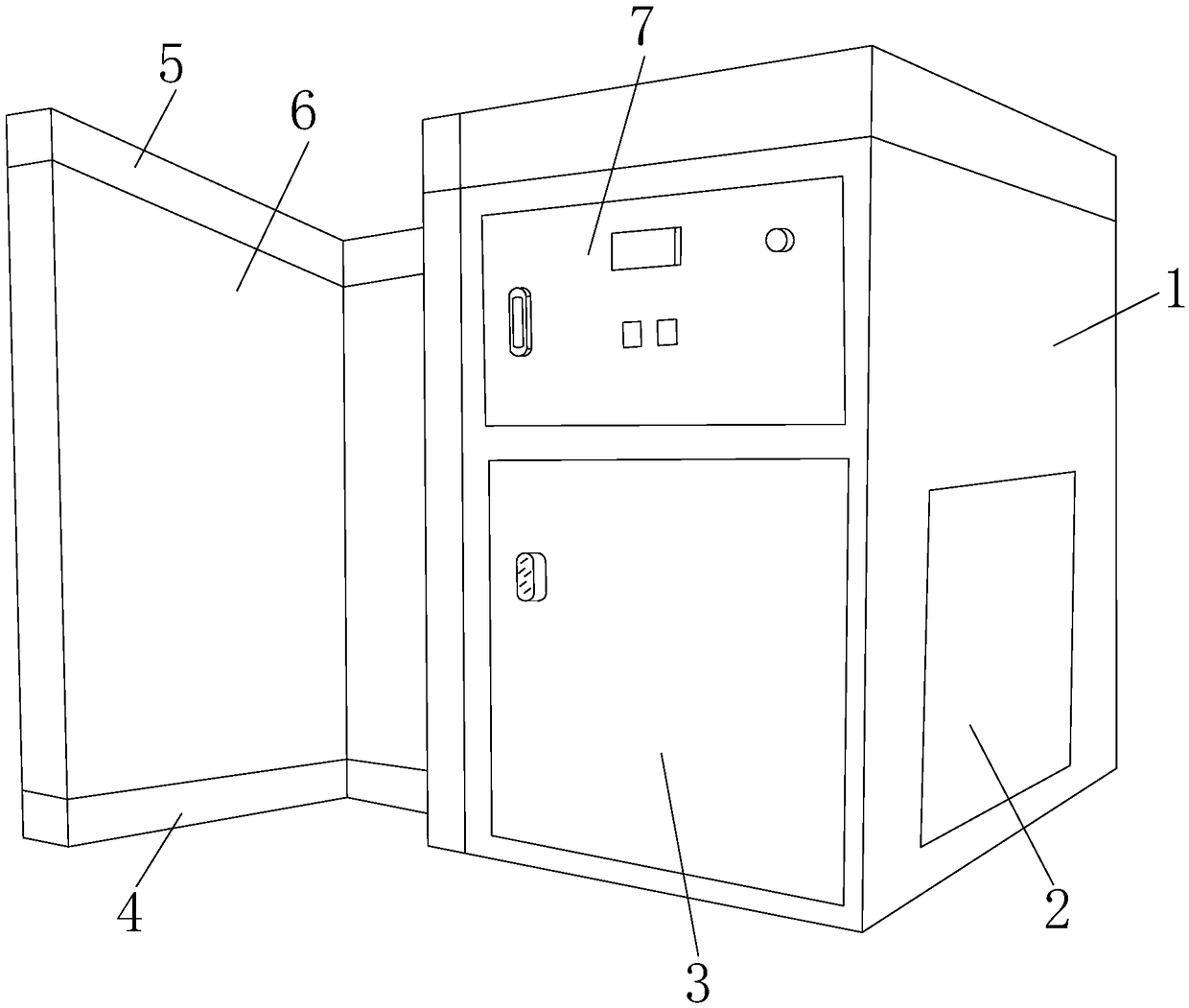 Cooling device in biomass carbonizing furnace