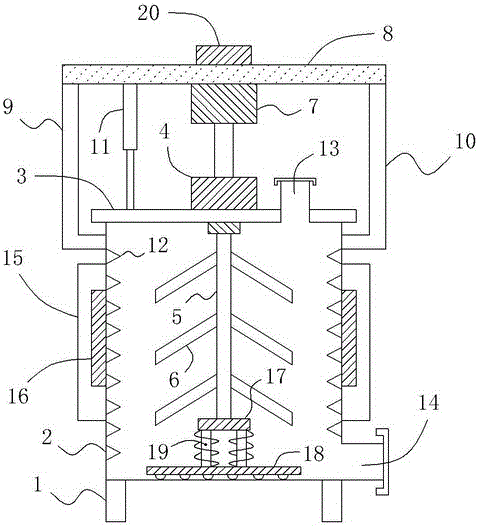 Novel building construction mortar stirring device