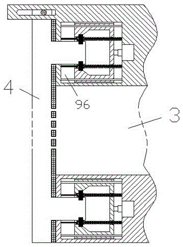 A power distribution cabinet with guide rods and driven by air pressure