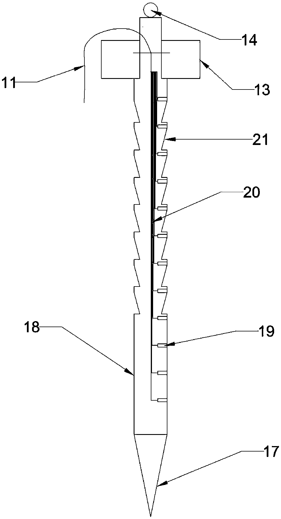 Multi-stage penetration type submarine sand wave in-situ observation device and method based on resistivity feeler lever