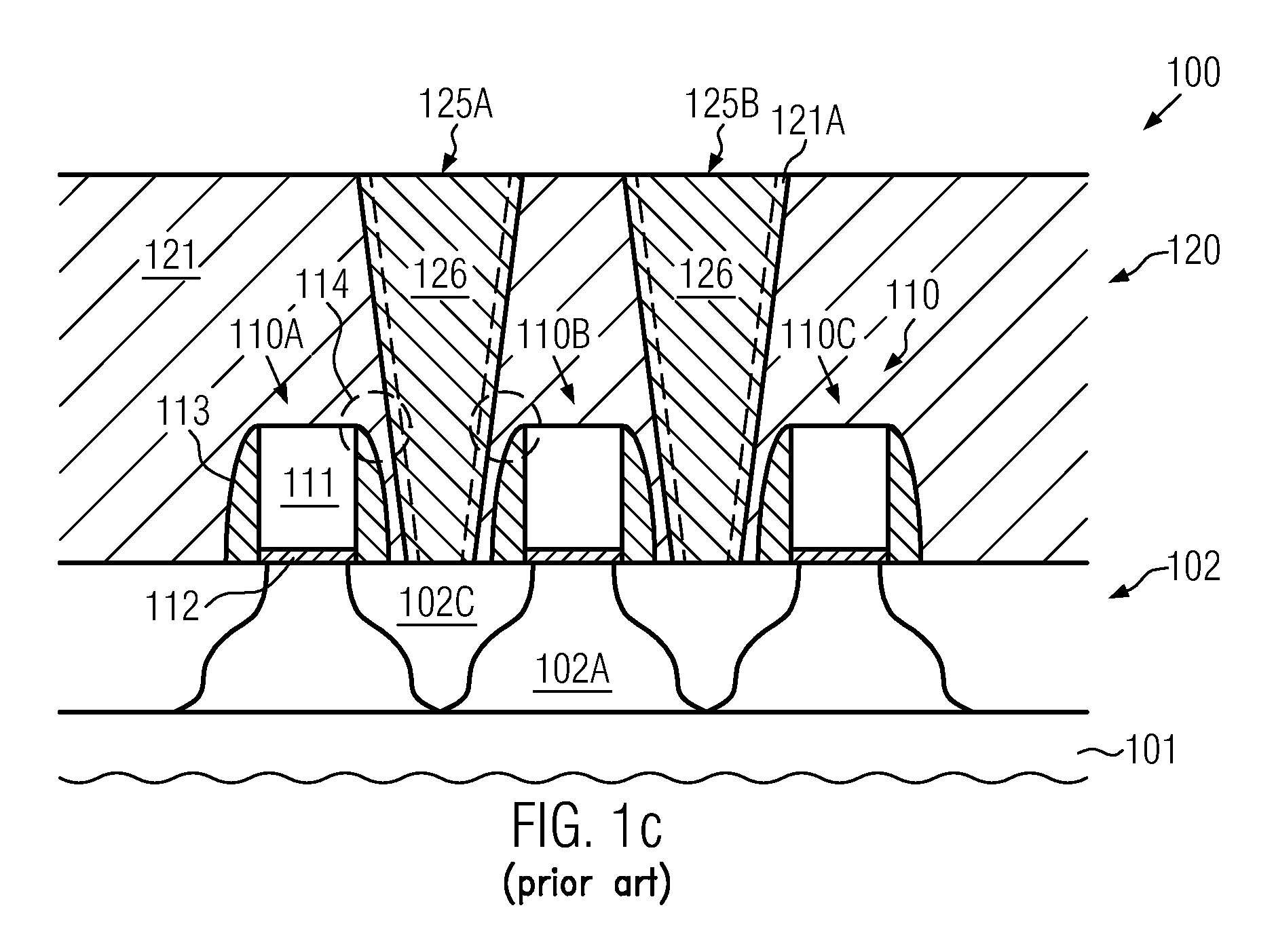 Shrinkage of critical dimensions in a semiconductor device by selective growth of a mask material