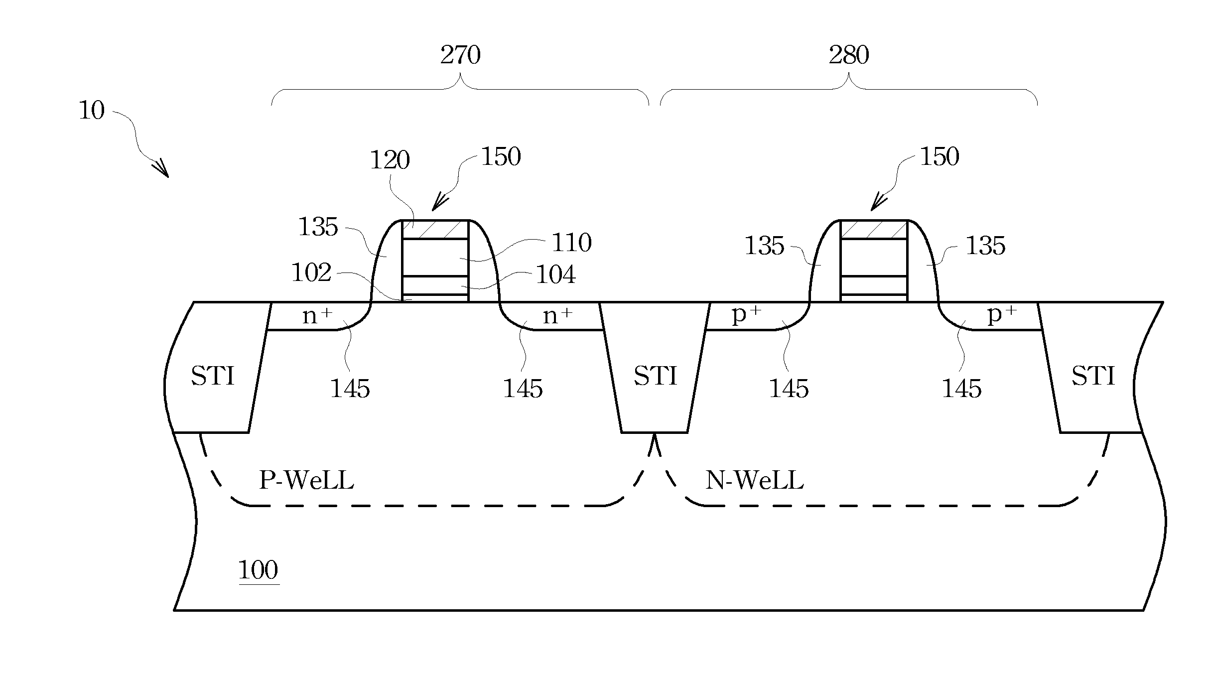 MOSFETS Having Stacked Metal Gate Electrodes and Method