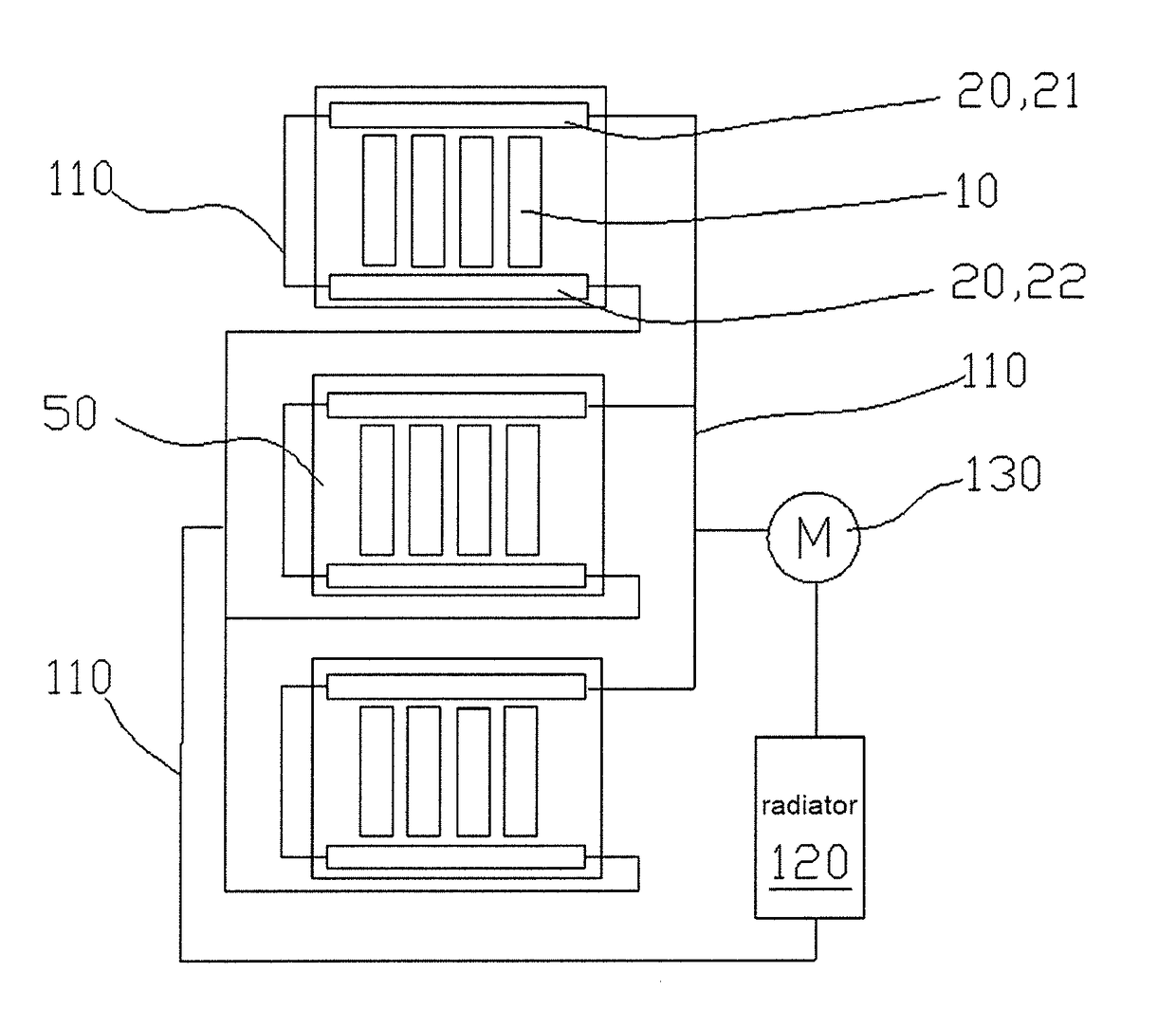 Thermal management and automatic fire-extinguishing system of vehicle battery