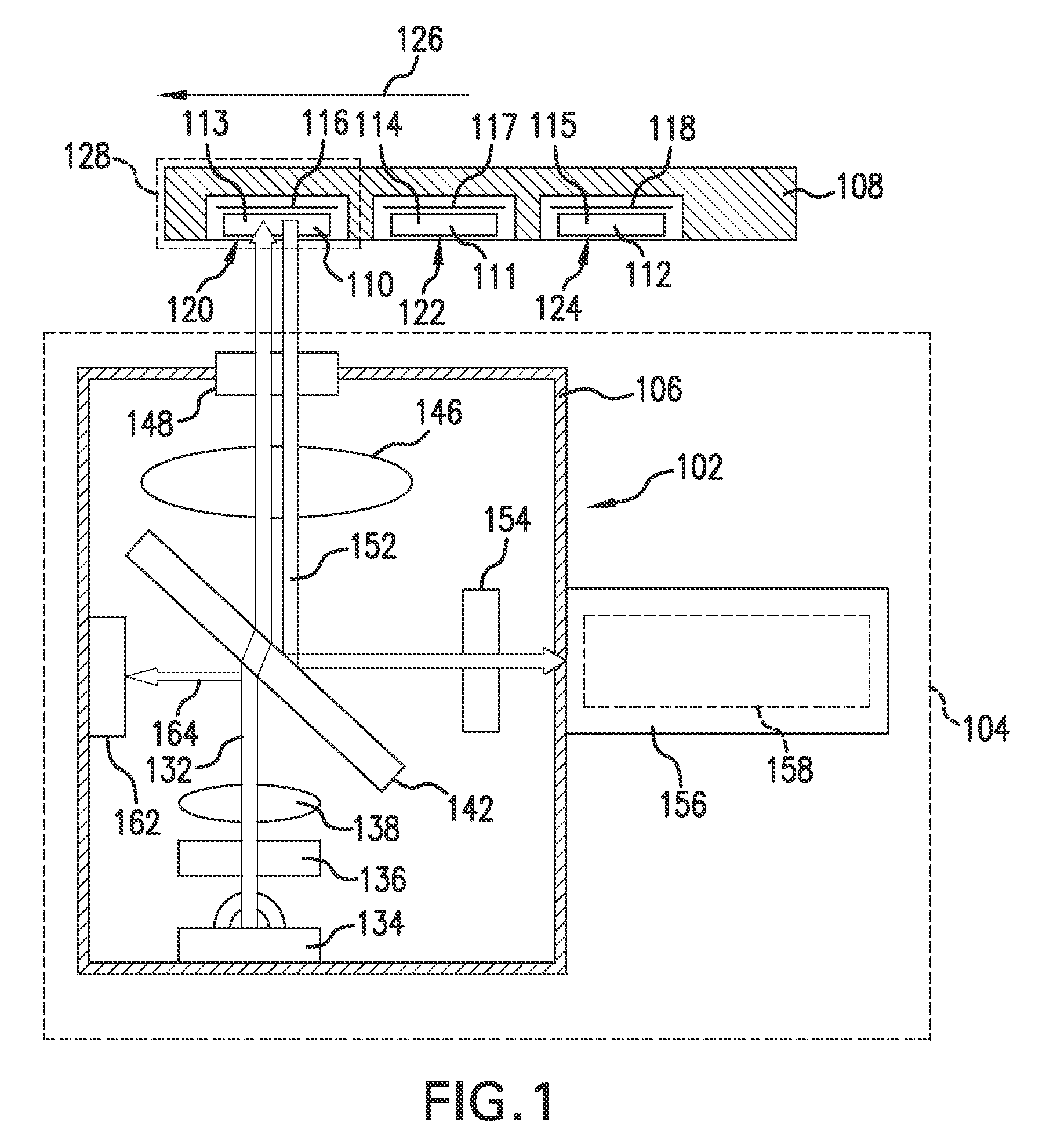 Optical system for portable OSL reader