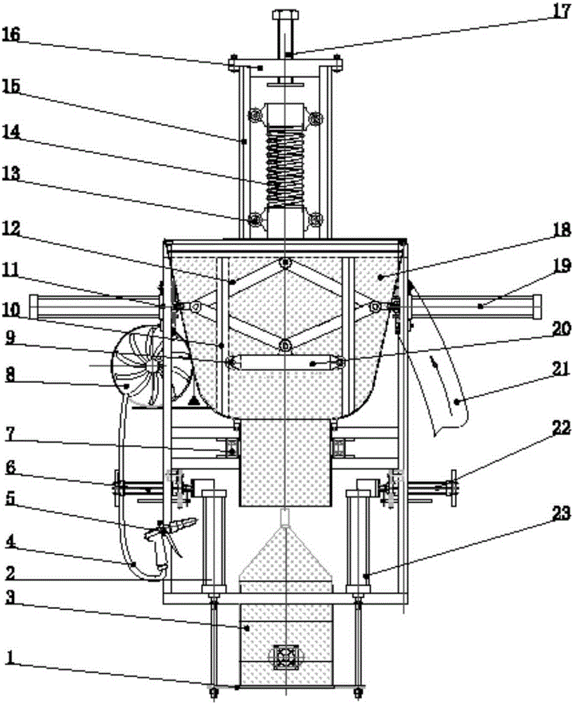 A device and method for bagging crushed pasture grass silage