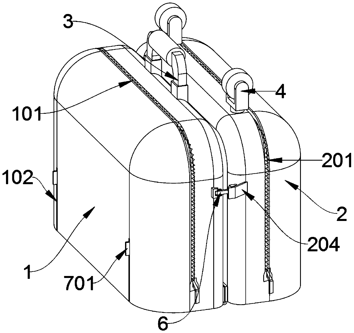 Non-shoulder-carrying device for school supplies