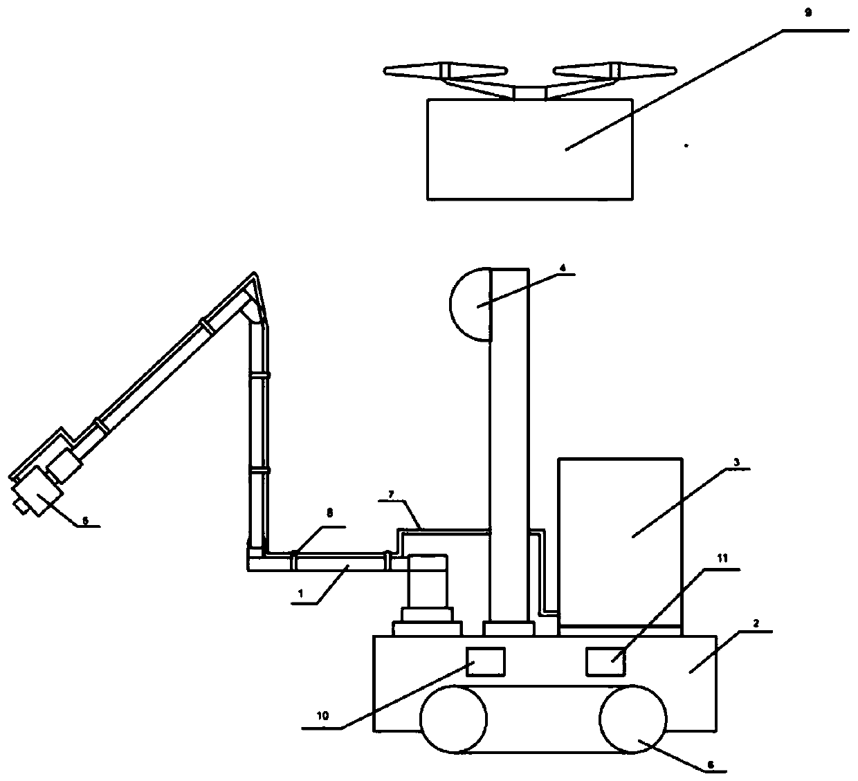 Intelligent long-arm disinfection robot based on vision system