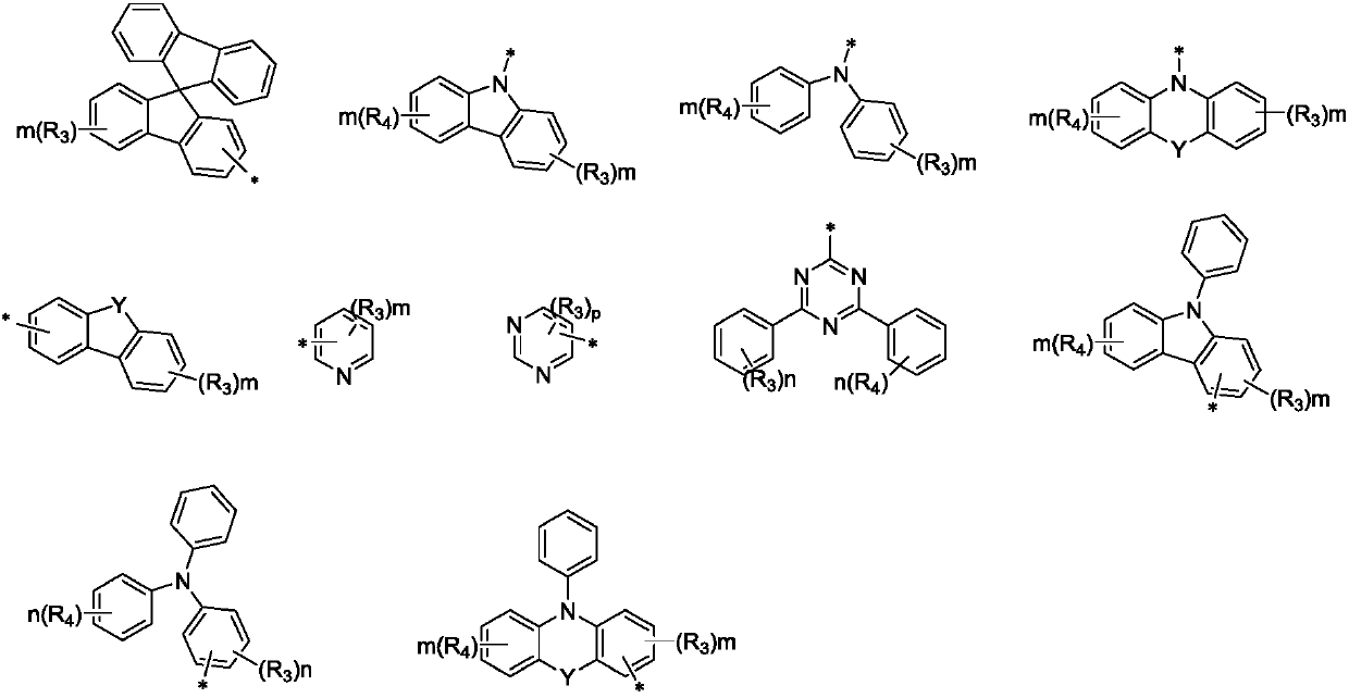 Spirofluorene and nitrogen-containing hetercyclic organic electroluminescent material and organic luminescent device thereof