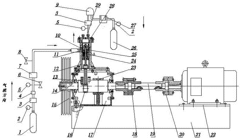 Device and method for detecting piston ring and piston rod sealing performance