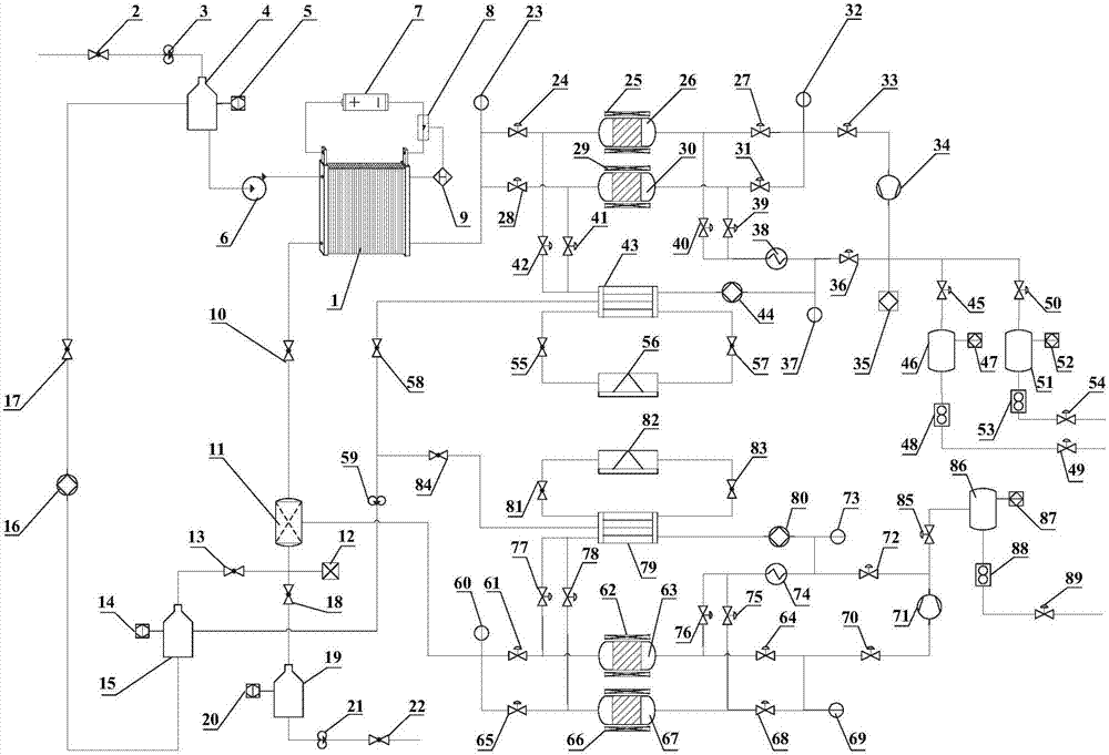 A spe electrolysis system for tritium concentration and its realization method