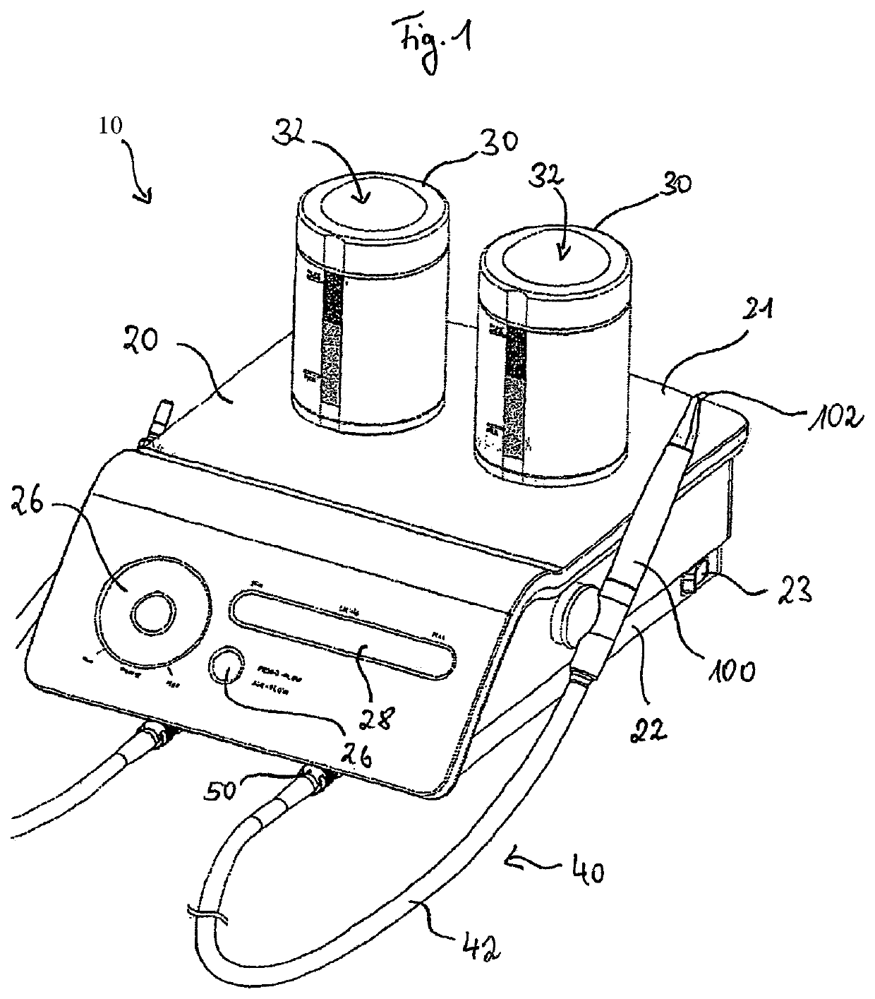 Powder-blasting device