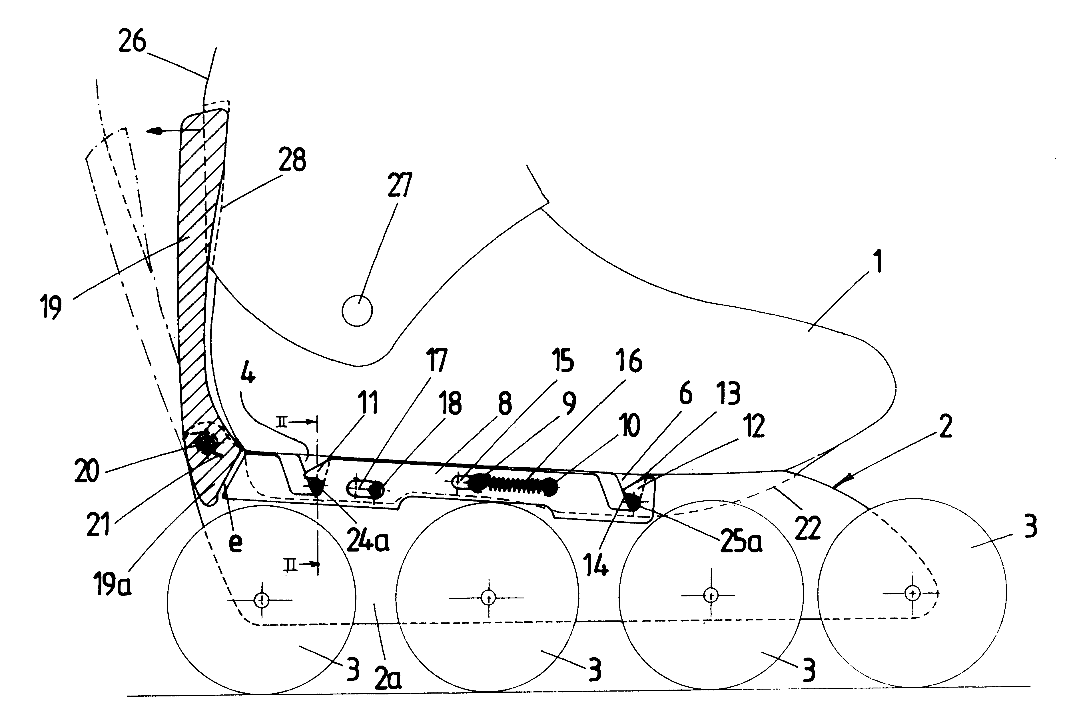 Roller skate with removable boot