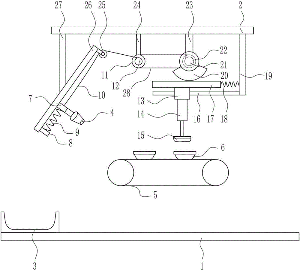 Uniform waxing device of mosaic tiles