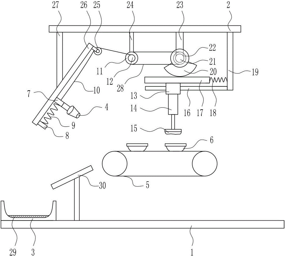 Uniform waxing device of mosaic tiles