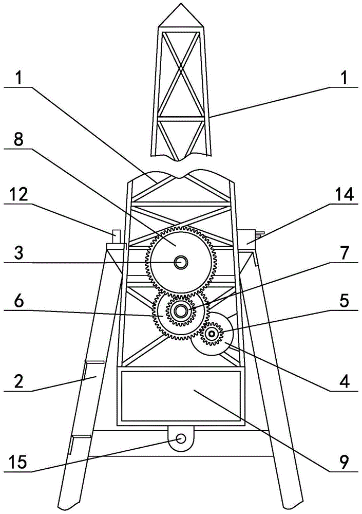 Automatic anti-collision device and method for tower-shaped mast